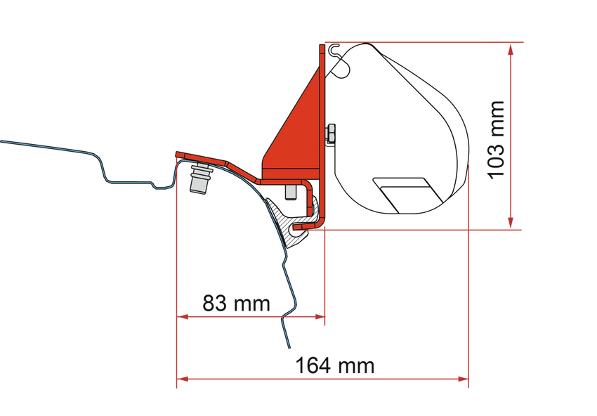 Fiamma Adapter F35 Kit VW T5/T6 Multirail Reimo