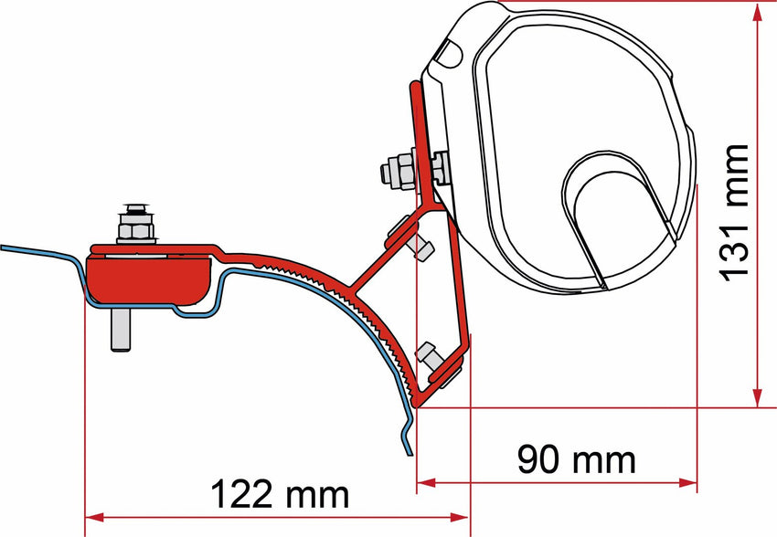 Fiamma Adapter-Kit F35 VW T5/T6 Multivan