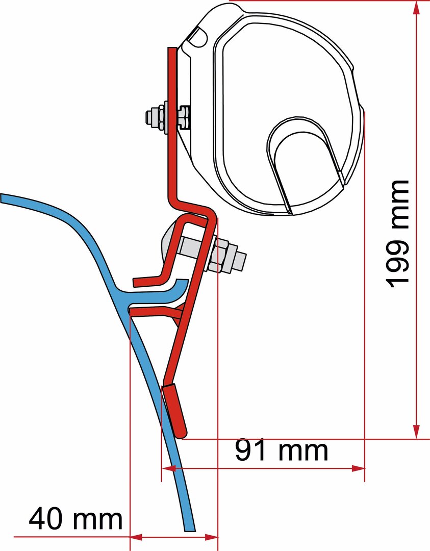Fiamma Adapter-Kit F35 VW T3/T3 Lift Roof
