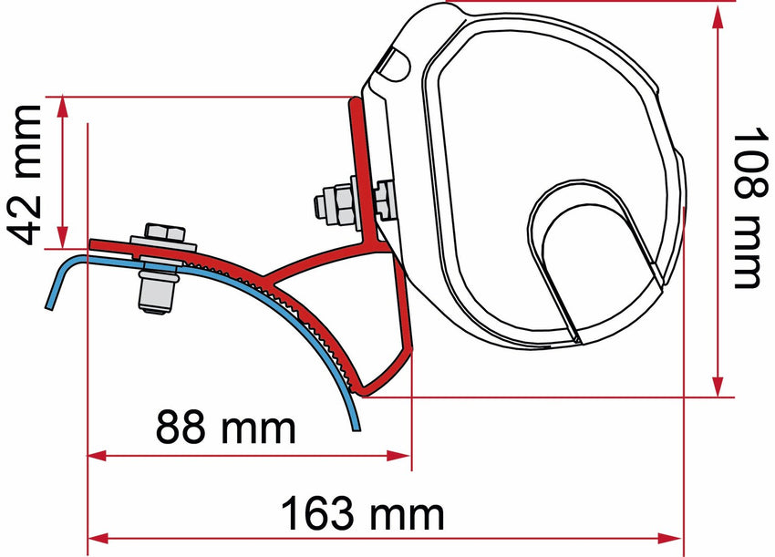 Fiamma Adapter-Kit F35 Trafic/Vivaro 01-14