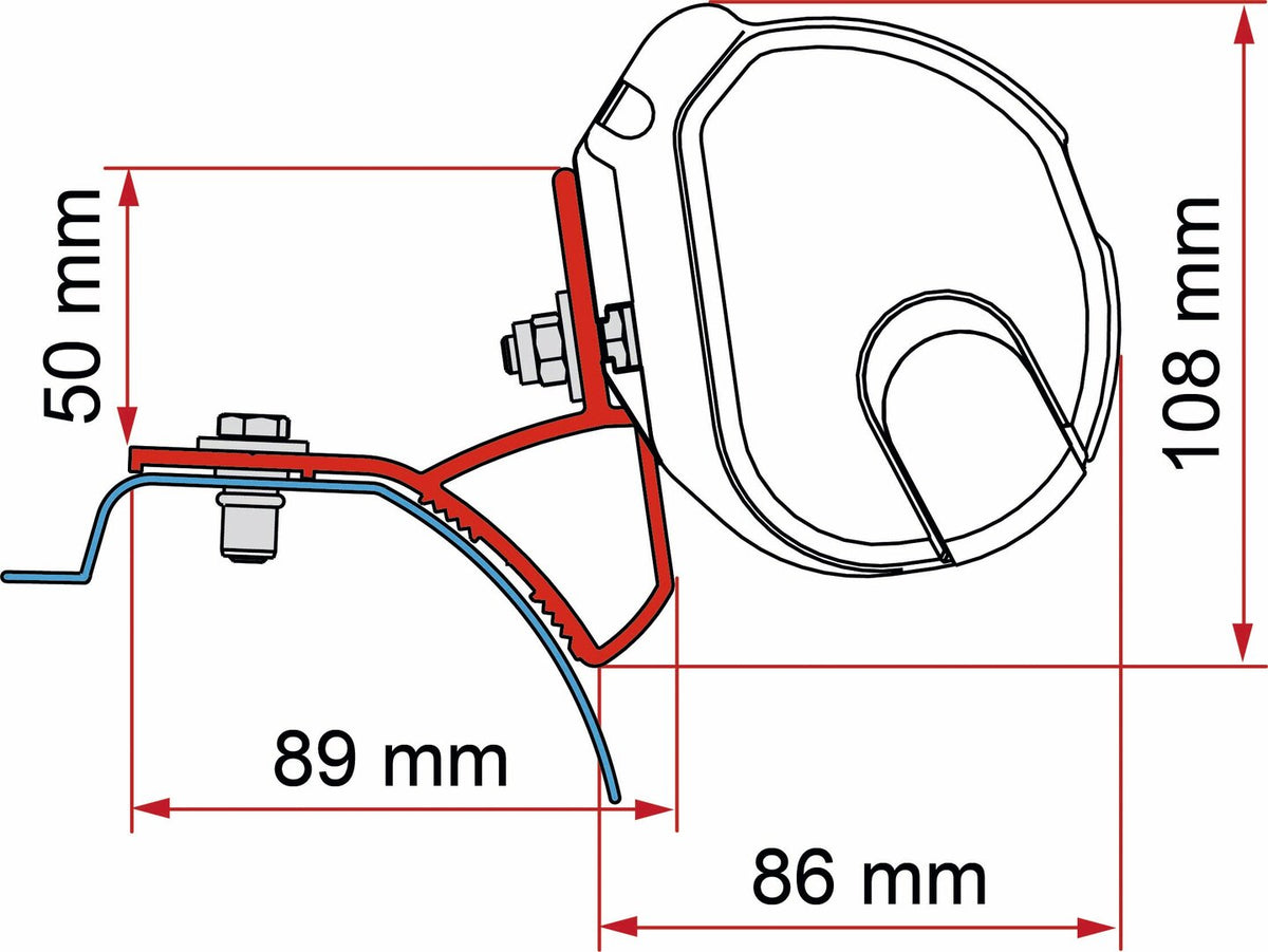 Fiamma Adapter-Kit F35 Trafic/Vivaro 14-18