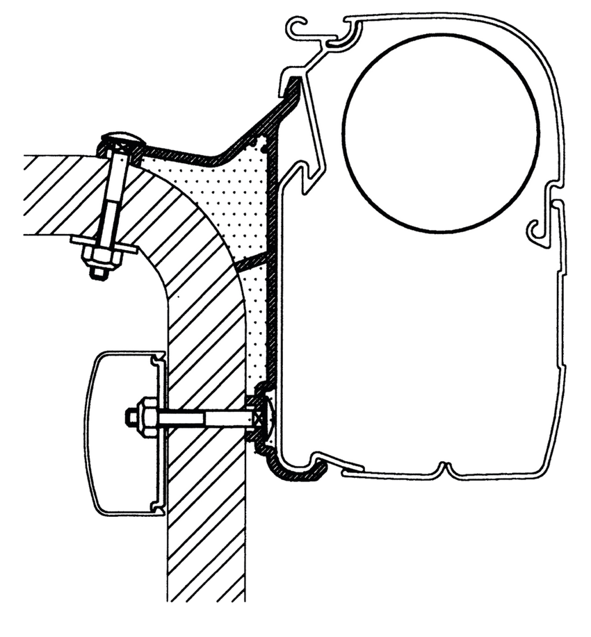 Thule Adapter Hymer B2-Klasse, 500 cm