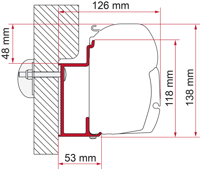 Fiamma Adapter Eura Mobil-Karmann 450 cm