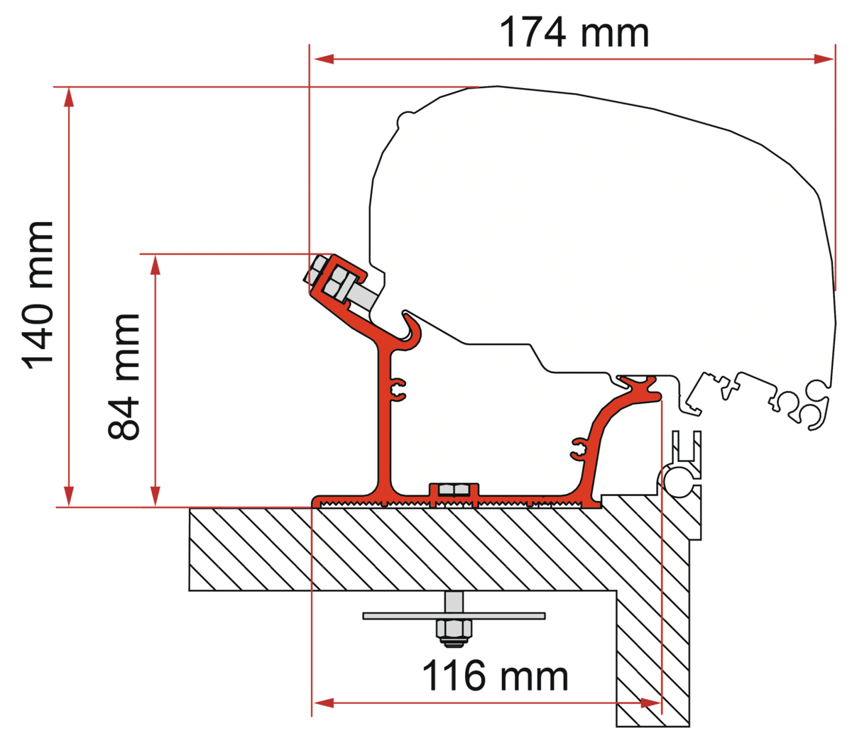 Fiamma Adapter Adria Caravan 500 (S) (B)