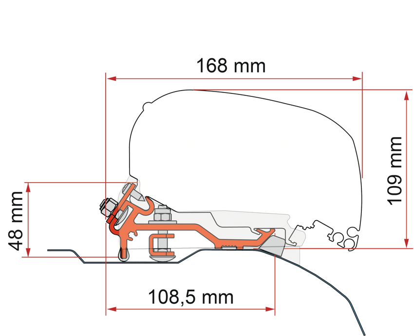 Fiamma Kit Ducato Low Profile H2-L2/L3 schwarz