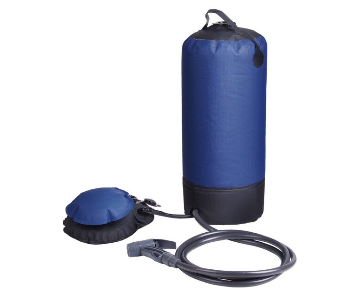 Camping Outdoordusche mit Fußpumpe 12L Wassertank