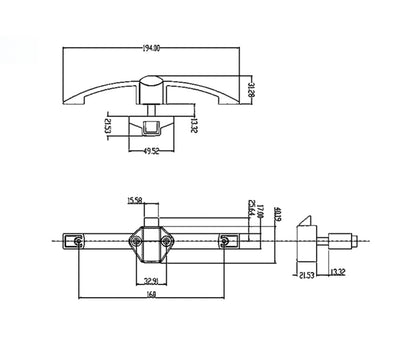 160mm Push Lock Maße