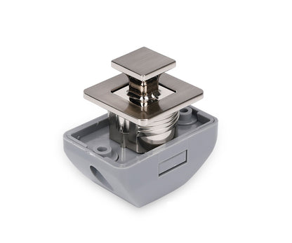 Druckschloss Push Lock quadratisch 15-27mm Wandstärke