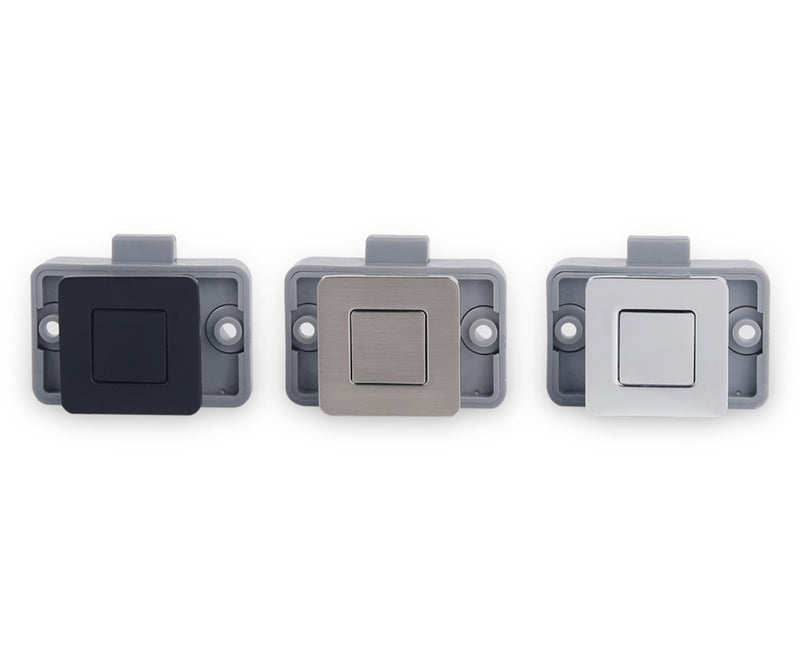 Laad de afbeelding in de galerijviewer, {Druckschloss Push Lock quadratisch 15-27mm Wandstärke
