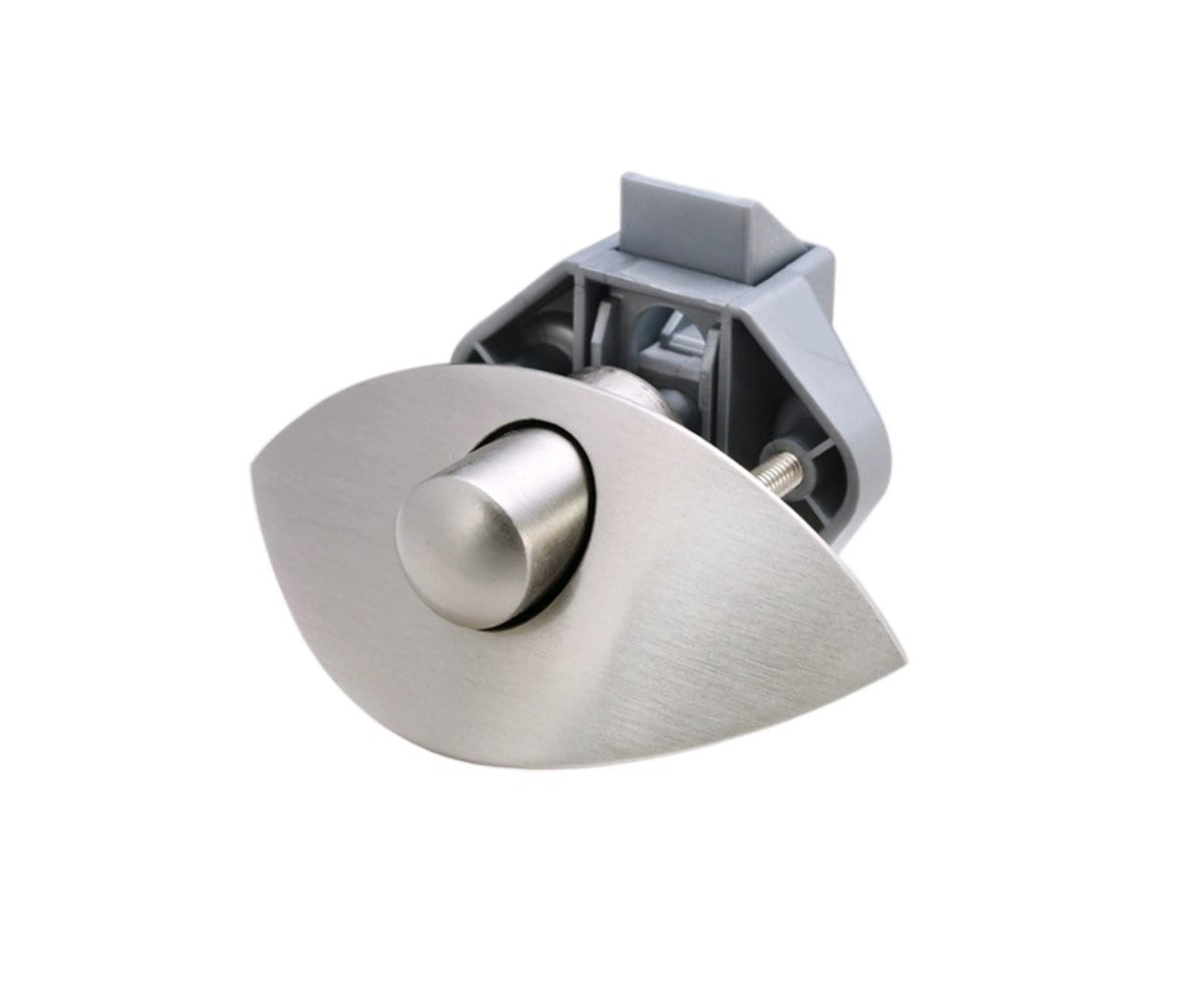 Halbmond Push Lock Möbelschloss 14-16mm gebürstet