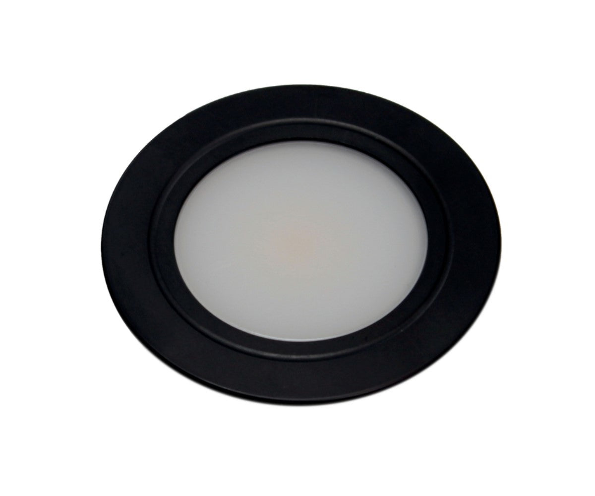 12V LED Einbauspot aus Metall schwarz von COB
