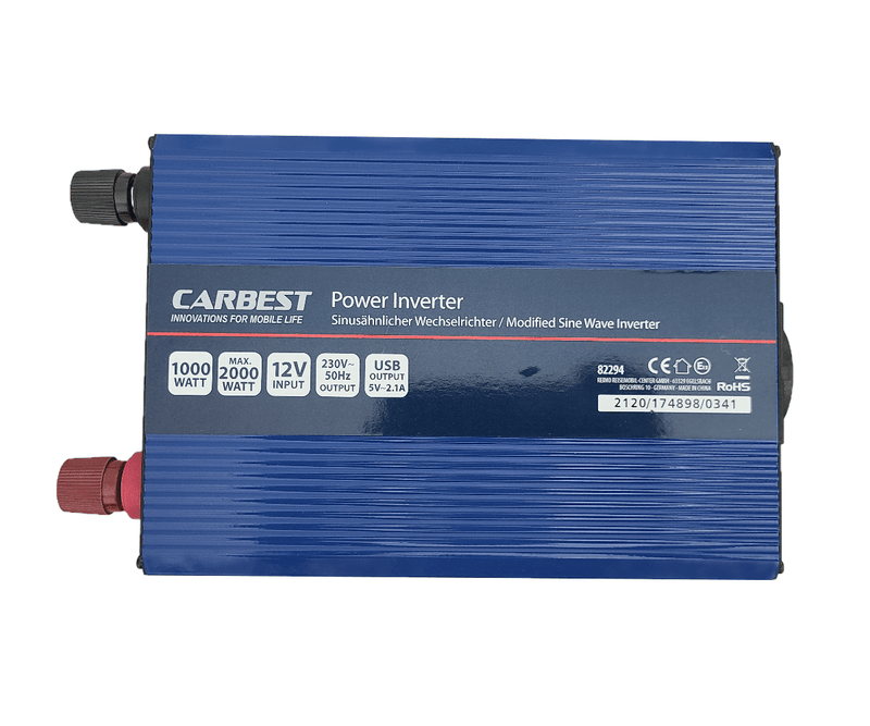 Carbest Power Inverter 400W - 12V Auf 230V Wechselrichter Für Auto & Camping