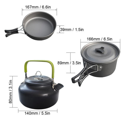 Campinggeschirr Set 3 Teile stapelbar