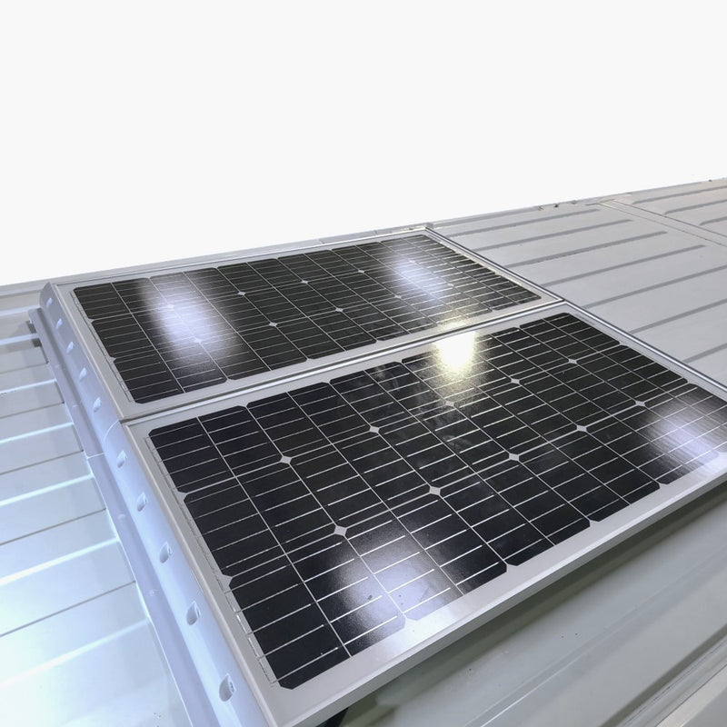 Laad de afbeelding in de galerijviewer, {Solarmodul Haltespoiler Set 55cm Beispielbild
